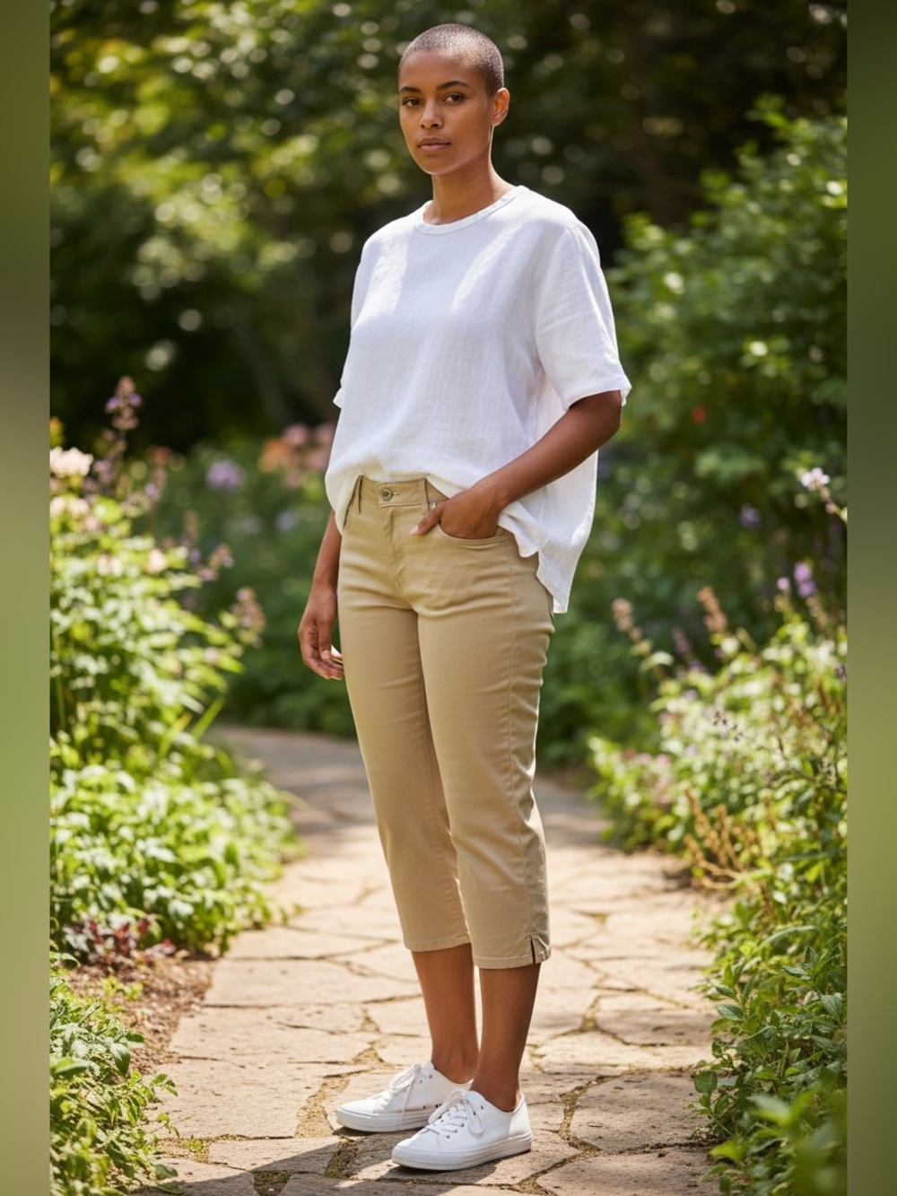 Riders by Lee Beige/Tan Denim Waistband with Embroidered Logo